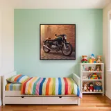 Vintage Cafe Racer Against Brick Wall – Kids room