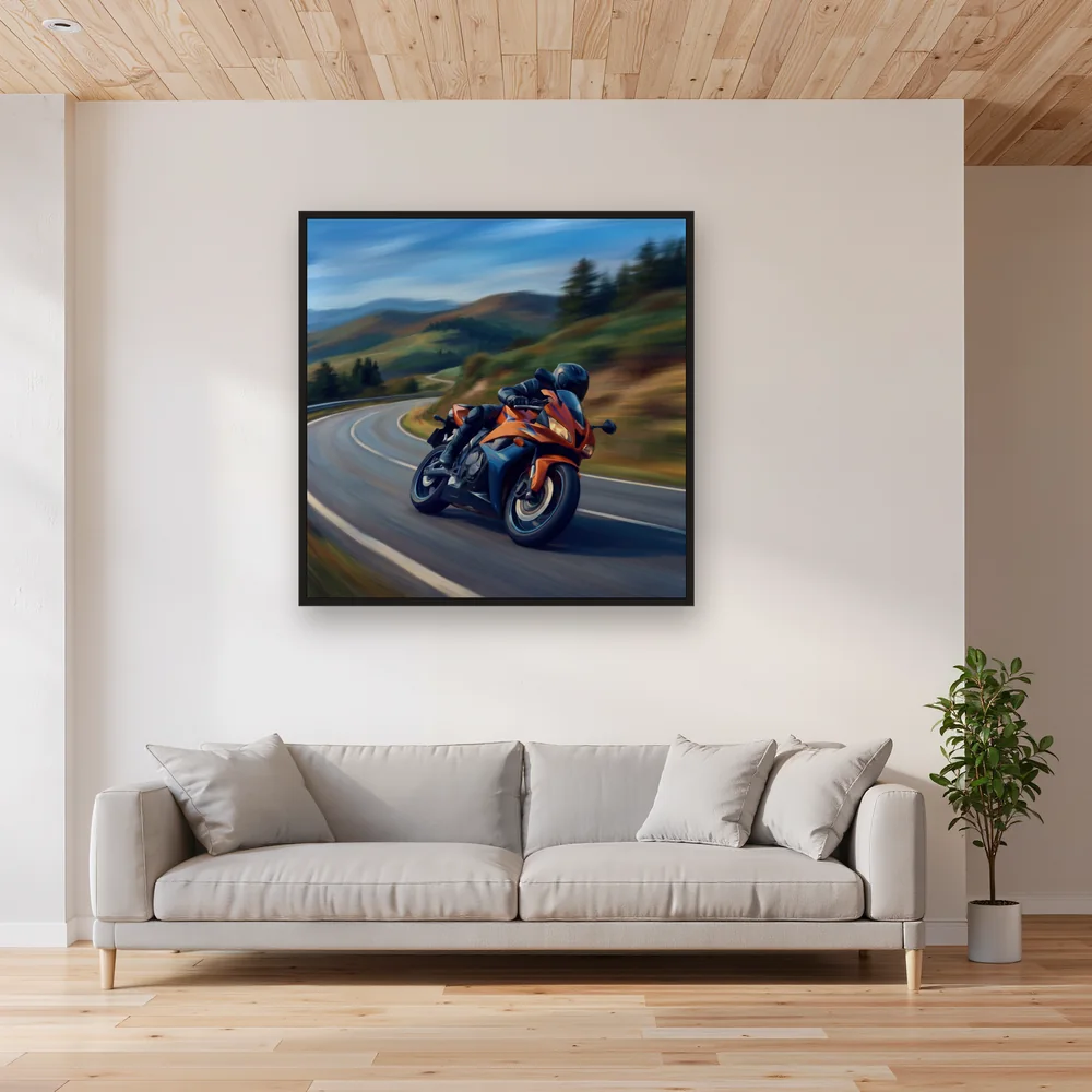 Sport Motorcycle Mountain Lean – Living room