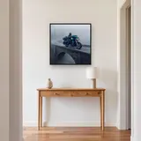 Touring Motorcycle on a Foggy Bridge – Hallway