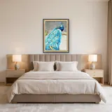 Pittura a diamante Pavone: Il Gioiello Azzurro – Camera