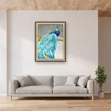 Pittura a diamante Pavone: Il Gioiello Azzurro – Soggiorno