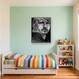 Portrait of Renaud in Black and White – Kids room