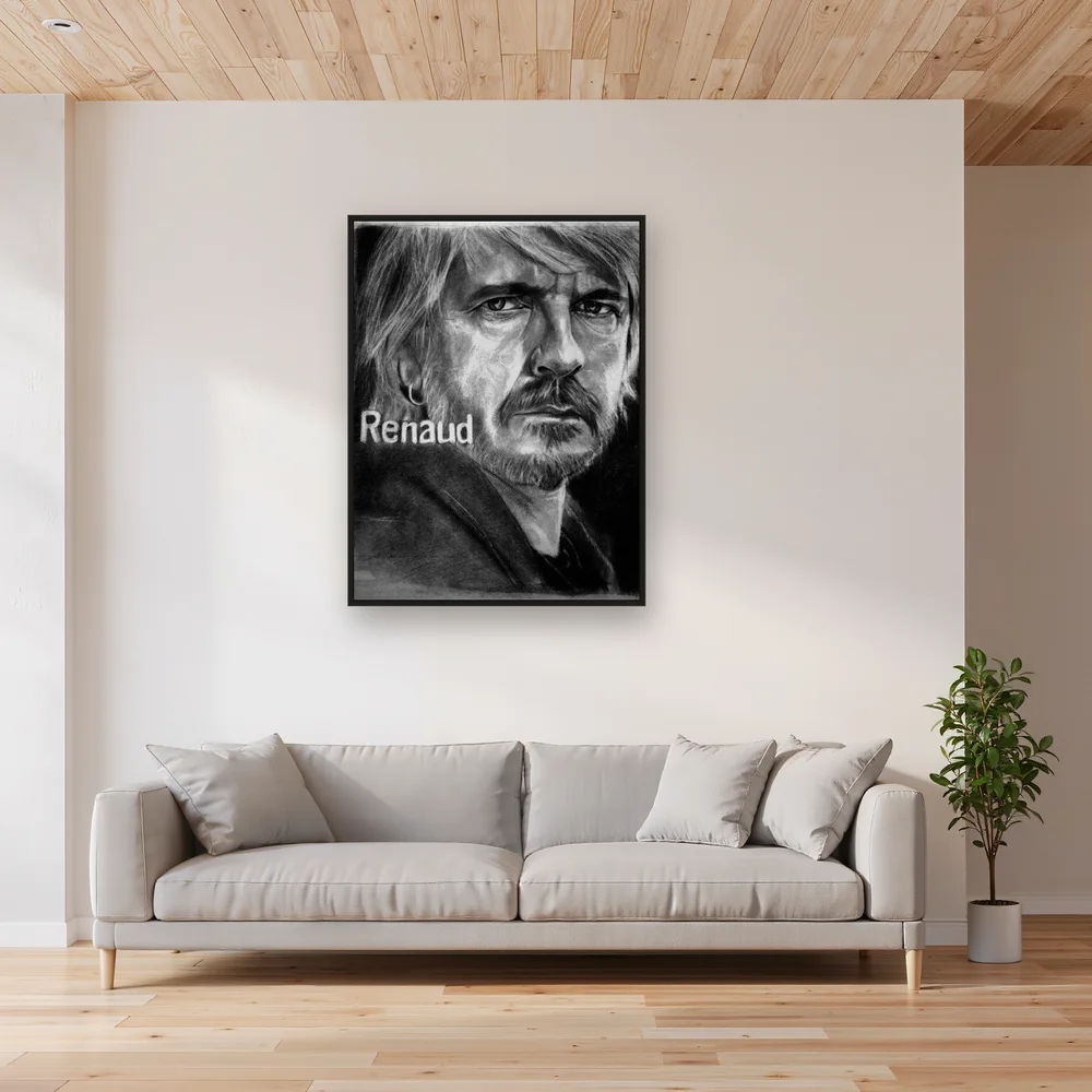 Portrait of Renaud in Black and White – Living room