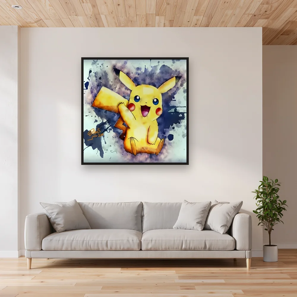 Diamond Painting Pokémon Pikachu Aquarelle Pop – Salon