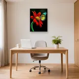 Butterfly: Radiance on a Red Flower – Office