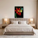 Butterfly: Radiance on a Red Flower – Bedroom