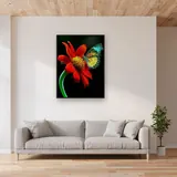 Butterfly: Radiance on a Red Flower – Living room
