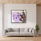Diamond Painting Pokémon Le Duo Chibi de Cœur – Salon