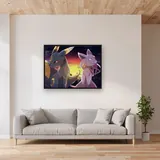Diamond Painting Pokémon Crépuscule sur la Ville – Salon