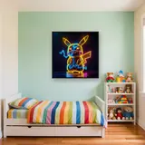 Diamond Painting Pokémon Pikachu Foudre Néon – Enfant