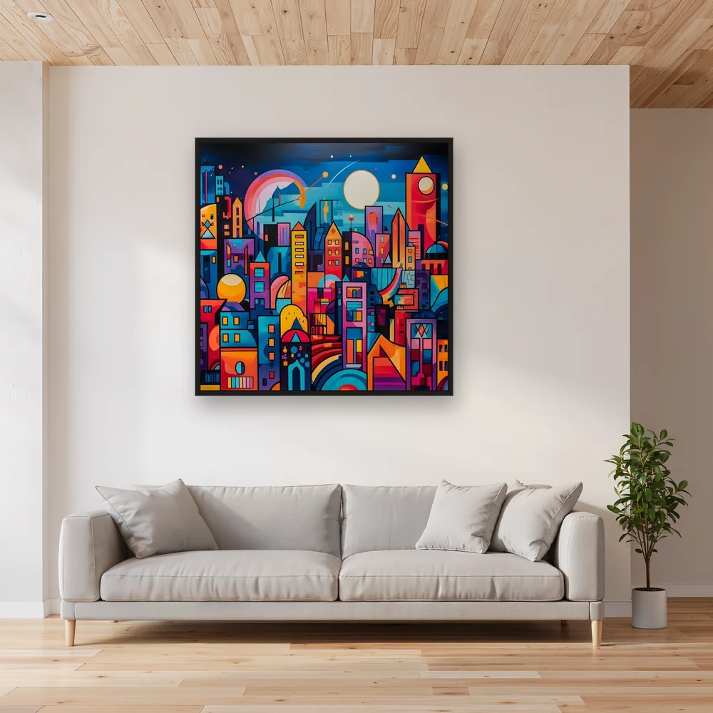 Diamond Painting Città Pop Art Moderna – Soggiorno