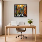Diamond Painting Vicolo con Case Colorate – Studio