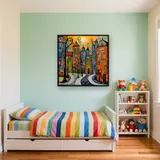 Diamond Painting Vicolo con Case Colorate – Cameretta