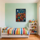 Diamond Painting Villaggio sotto la Luna Piena – Cameretta