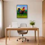 Diamantschilderij De Haan van de Boerderij – Kantoor