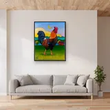 Diamantschilderij De Haan van de Boerderij – Woonkamer