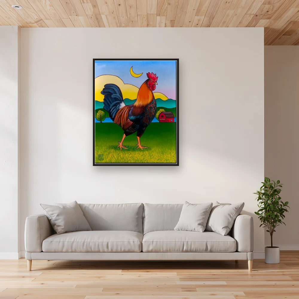 Diamantschilderij De Haan van de Boerderij – Woonkamer