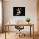 Multicolour Pop Art Giraffe – Office