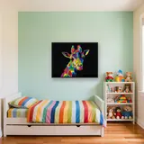 Multicolour Pop Art Giraffe – Kids room
