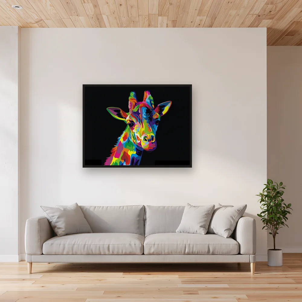 Multicolour Pop Art Giraffe – Living room