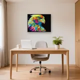 Diamond schilderij Veelkleurige Pop Art Adelaar – Kantoor