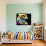 Diamond schilderij Veelkleurige Pop Art Adelaar – Kinderkamer