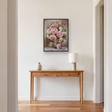 Diamond Painting Pivoines Roses dans un Vase Doré – Entrée