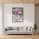 Diamond Painting Bouquet Printanier aux Renoncules et Muscaris – Salon