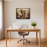 Mama Elephant and her Cub in the Forest – Office