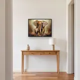 Mama Elephant and her Cub in the Forest – Hallway