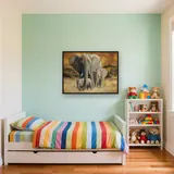 Mama Elephant and her Baby Elephants – Kids room