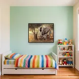 Mama Elephant and her Baby – Kids room