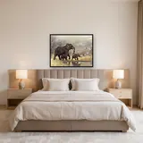 Elephant Family in the Savannah – Bedroom