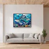 The Smiling Shark Family – Living room