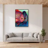 Colorful Discus Fish Duo – Living room
