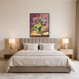 Diamond Painting Bouquet Expressionniste dans un Vase en Verre – Chambre