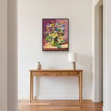 Diamond Painting Bouquet Expressionniste dans un Vase en Verre – Entrée