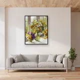 Diamond Painting Bouquet Impressionniste devant une Fenêtre – Salon