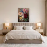 Diamond Painting Bouquet Majestueux de Roses dans un Vase Sculpté – Chambre
