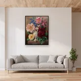 Diamond Painting Bouquet Majestueux de Roses dans un Vase Sculpté – Salon