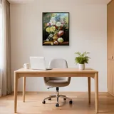 Diamond Painting Bouquet de Pivoines et Roses dans un Vase Doré – Bureau
