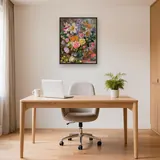 Diamond Painting Bouquet Majestueux Lys et Roses dans un Vase en Cristal – Bureau