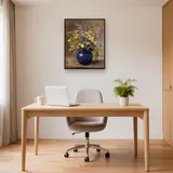Diamond Painting Bouquet Champêtre dans un Vase en Céramique Bleue – Bureau