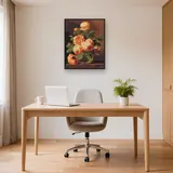 Diamond Painting Roses Abricot dans un Vase en Verre – Bureau
