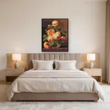 Diamond Painting Roses Abricot dans un Vase en Verre – Chambre