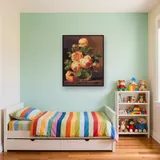 Diamond Painting Roses Abricot dans un Vase en Verre – Enfant