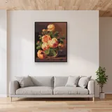 Diamond Painting Roses Abricot dans un Vase en Verre – Salon