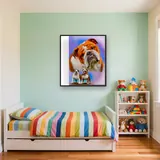 Bulldog Bianco e Marrone – Cameretta