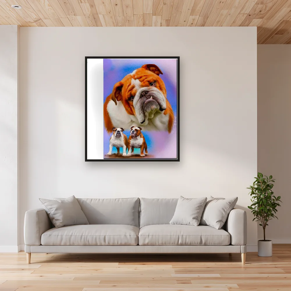 Bulldog Bianco e Marrone – Soggiorno