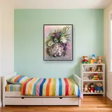 Pittura a diamante Fiori rosa e peonia Melanie – Cameretta